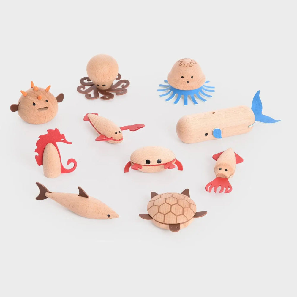 Houten onder water vriendjes