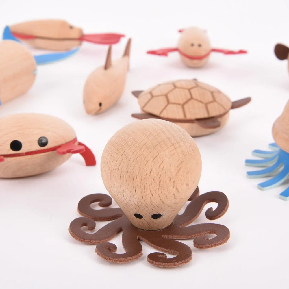Houten onder water vriendjes